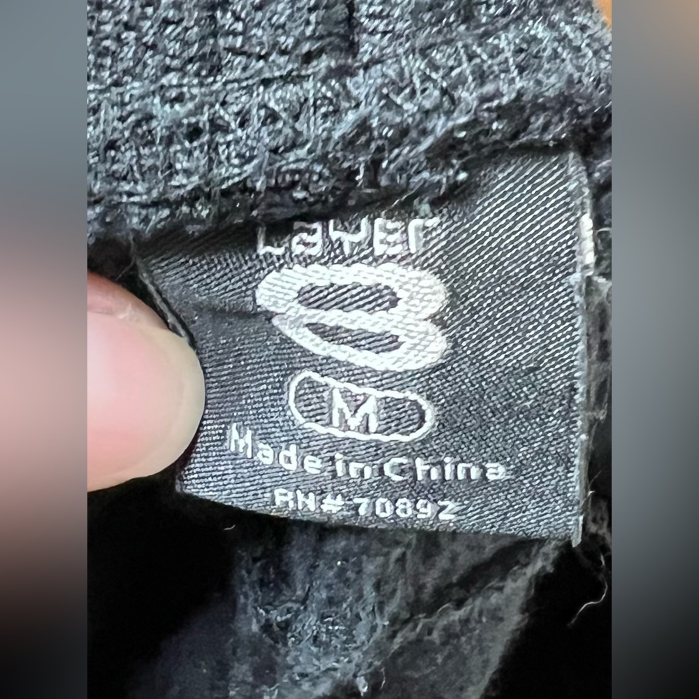 Layer 8 Qwick Dry Cotton Blend Cropped Wide Leg Thermal Sweatpants Loungewear - Picture 7 of 8